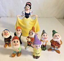 1960s Walt Disney's Snow White & the 7 Dwarfs Ceramic Figure Set Made in Japan picture