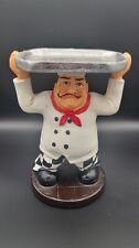 Vintage Peter Mook Chef Figurine Holding Serving Tray 9.25