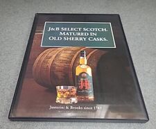 J&B Select Scotch Whiskey Old Sherry Casks 1993 Print Ad Framed 8.5x11  picture