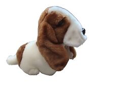 Vintage Hush Puppies Brown Basset Hound 4” Collectible Plush Brown White No Tags picture