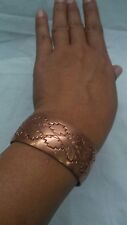  Native American Rick Werito hand stamp copper cuff bracelet No.2 picture