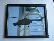 Framed KS Aviation original photograph of RN Lynx helicopter picture