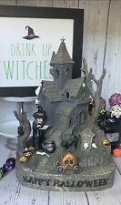 NEW LED Color Changing Resin 11.5” Haunted House picture
