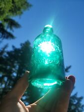 1870s Deep Emerald Hathorn Springs Bottle☆Beautiful Old green Saratoga New York picture