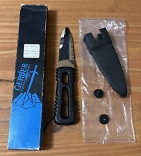 Vintage Gerber River Shorty Raft Rescue Dive Knife w/Sheath & Box,made in Italy picture