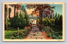 Gardens of  Inniscarra Chauncy Olcott Cottage Saratoga Springs New York Postcard picture