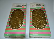 VINTAGE Christmas Gold Tinsel Garland 2 Boxes 1968 Made in West Germany picture