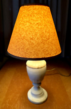 Vintage Small Italian Carved Alabaster Marble Lamp Base Works picture