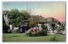 1929 Rear View Of The Alamo San Antonio Texas TX Handcolored Vintage Postcard picture