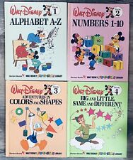 Vintage Walt Disney Fun-To-Learn Library Lot Of 4 Books 1-4 picture