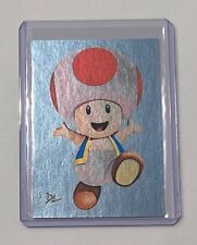Toad Platinum Plated Artist Signed Super Mario Bros. Trading Card 1/1 picture