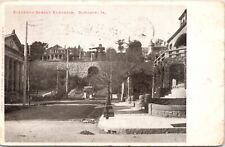 C.1908 Dubuque IA 11th Street View Elevator Residential Iowa Postcard 128b picture