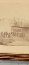 Old 1901 Antique Norristown PA Montgomery County RR Trestle Bridge Cabinet Photo picture