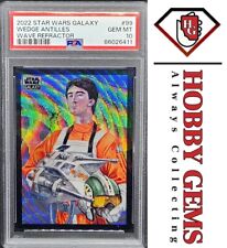 WEDGE ANTILLES PSA 10 2022 Topps Star Wars Galaxy Wave Refractor #99 61/99 picture