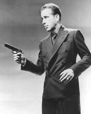 Humphrey Bogart as hit man in suit holding gun young pose 8x10 photo picture