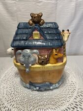 Vintage Hand Painted Ceramic Noah’s Ark Cookie Jar picture