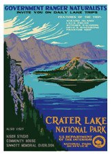 NEW Ranger Doug Leen Crater Lake National Park WPA Style Poster picture