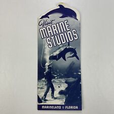 Vtg 1960's Florida Marineland Brochure Map Marine Studios Dolphin Show Times picture