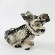 Vintage MCM Terrier Dog Ceramic Planter Made in Japan picture