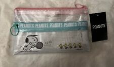 Peanuts, Snoopy & Woodstock, Clear Zipper Small Pouch, New With Tag, Japan picture