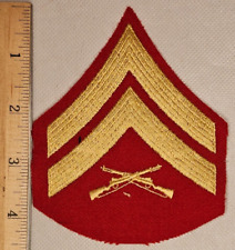 U.S. Marines Corporal Red & Gold Rank Patch picture