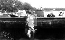 Woman Bathing Beach Lake George New York NY 8x10 Reprint picture