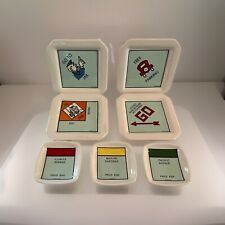 Vintage Monopoly Plate Set Parker Bros/Hasbro ~ Wine Things~(3) 4.5” And (4) 7” picture