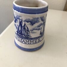 VTG Windjammer Sailboat NUDE MERMAID Nautical Ceramic Coffee Mug Stein JAPAN 4” picture