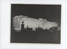 Vintage 1945 WWII NT Photo VE Day London Flood Lit Buckingham Palace At Night picture