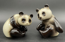 Vintage Goebel Panda Bears Porcelain Figurines (Set of 2) West Germany 36005-05 picture