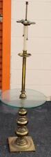 Beautiful Vintage Tray Table Floor Lamp - VGC - GLASS TABLE - BRASS BASE - NICE picture