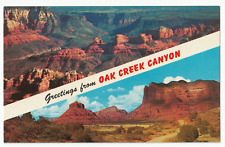 Greetings from Oak Creek Canyon-Arizona AZ-unposted vintage postcard picture