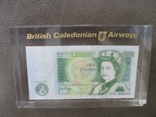 BRITISH CALEDONIAN AIRWAYS PROMOTIONAL DESKTOP BANK OF ENGLAND - ONE POUND picture