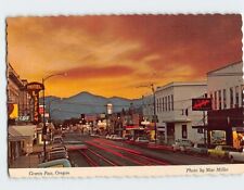 Postcard Downtown Business District at Dusk Grant Pass Oregon USA picture
