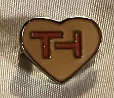 Vintage Pinback. Heart Shaped. Gold.  picture