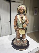 Goldenvale Collections Native American Indian - Warrior on Wood Plaque picture