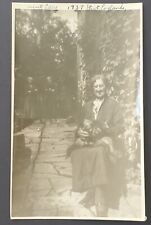 RPPC Aunt Lilly 1938 Strut, England Pet Fowl in Lap Two Ladies in Background picture