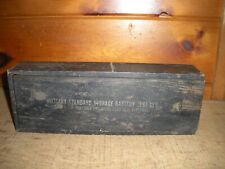 Vintage Wooden MILITARY BATTERY TEST SET BOX picture