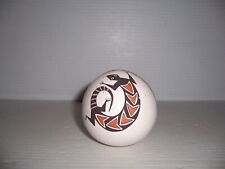 Emma Lewis Acoma Native American Indian Polychrome Lizard Pottery Seed Pot picture