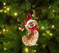 Pekingese Dog Christmas Hanging Ornament, Pekingese Flat Ornament Decor picture