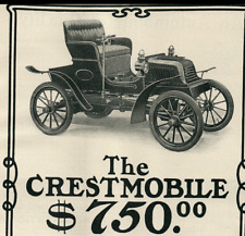 1903 Crestmobile Crest Auto Car Mfg. Cambridge MASS Art Deco Engraved Ad 8345 picture