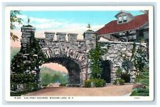 c1920's View Of The Port Cochere Mohonk Lake New York NY Vintage Postcard picture