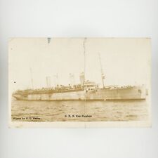 Auxiliary Cruiser USS Von Steuben RPPC Postcard c1918 Navy Ship ID-3017 A3195 picture