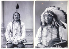 CHIEF RED CLOUD LAKOTA SIOUX NATIVE AMERICAN CHIEF SITTING 2- 4X6 PHOTOS picture