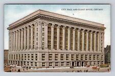 Chicago IL-Illinois, City Hall And Court House, Antique, Vintage c1918 Postcard picture