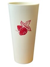 Nasco Strawberry Vintage 6” Plastic Tumbler Cup Red Cream Replacement picture