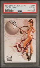 2010 Topps Star Wars Galaxy Series 5 #73 Leia and Han (Slave Leia) PSA 10 POP 4 picture
