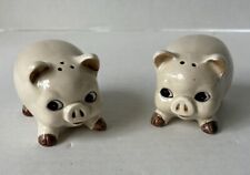 Vintage 1979 Otagiri OMC Japanese Salt Pepper Shaker Set Handpainted Pigs Japan picture