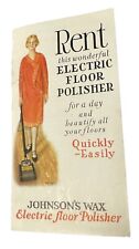 1930’s Johnson's Polishing Wax Vintage Print Ad Rental Electric Floor Polisher picture