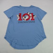 Disney Shirt Youth XL 15-17 Short Sleeve Crew Neck 101 Dalmatians Blue Casual picture